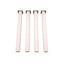 Flexi Tischbeine rund, hvstb. 40-58 cm, 4 Stck., weiss gebeizt