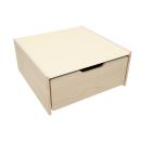 Spielpodest mit Rollkasten, Linoleum beige