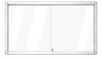 Schaukasten Innenbereich mit Schiebetüren, magnetisches Whiteboard, 97 x 70 cm