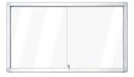 Schaukasten Innenbereich mit Schiebetüren, magnetisches Whiteboard, 141 x 101 cm
