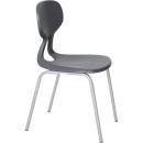 Stuhl Colores 6, Sitzhöhe 46,5 cm, für Tischhöhe 76 cm, grau