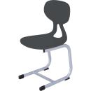Stuhl Colores Kufen 5, Sitzhöhe 41 cm, für Tischhöhe 71 cm - grau