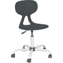 Drehstuhl Colores auf Rollen, höhenverstellbar 43 - 56 cm - grau