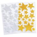 Moosgummi Glitter-Sticker – Sterne