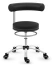 Sanus Gesundheitsstuhl mit Kunstlederbezug, SH 36-43 cm, Rollen mit Rollstopp - schwarz/schwarz