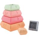 Pastell-Stapelturm mit Zahlen