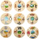 Holzpuzzle - Lebensraum der Tiere