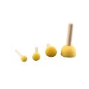 Schaumstoffpinsel, rund, 4er-Set