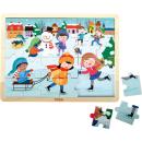 Holzpuzzle 4 Jahreszeiten - Winter