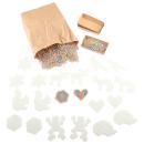 Bio-Bügelperlen NABBI® MIDI 30.000 Stck., Pastell, mit Steckplatten