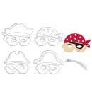Papiermasken - Pirat, 12 Stck.