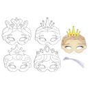 Papiermasken - Prinzessin, 12 Stck.