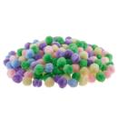 Pompons, 200 Stck., Farbenmix pastell