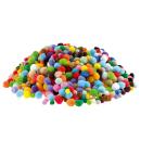 Pompons, 1200 Stck., Farbenmix