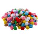 Pompons, gross, 200 Stck., Farbenmix