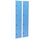Metallspind, H 180 cm, mit 8 Fächern, blau