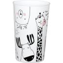 Becher, 250 ml, aus Kunststoff, Tiere