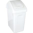 Abfallbehälter E mit Schwingdeckel, 10 l, weiss
