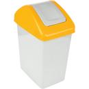 Abfallbehälter E mit Schwingdeckel, 10 l, gelb