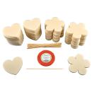 Schaumstoffrohlinge - Herzen und Blumen, 50 Stck.