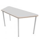 MILA Tisch 5 HPL, trapezförmig, Seite 160 cm, Tischhöhe 71 cm - HPL grau