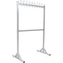 Garderobenständer mit 20 Haken - alufarben