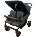 Familidoo Krippenwagen Vierlingsbuggy-Lidoo Star, schwarz