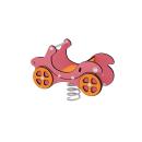 Federwippe Auto Urbi-A (altrosa), Beton-Bodenanker