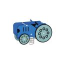 Federwippe Traktor Urbi-B (pastelltürkis), Beton-Bodenanker