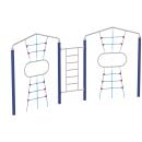 Action4kids Doppeltes Kletternetz mit Leiter