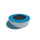 Trampolin Krater, medium - Matte schwarz, Kante blau