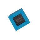 Trampolin Quadrat, mini - Matte schwarz, Kante blau