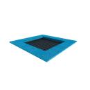 Trampolin Quadrat, klein - Matte schwarz, Kante blau