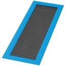 Trampolin, lang - Matte schwarz, Kante blau