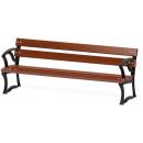 Sitzbank mit Armlehne, rustikal