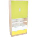 Schrank XL, B 79 - weiss/gelb/limone (Quadro 57-180°)