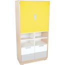 Schrank XL, B 79 - weiss/grau/gelb (Quadro 57-180°)