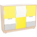 Schrank M mit 4 Türen und 4 Schubladen, B 116 (Quadro 67-180°)