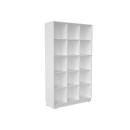 Quadro (Set 218W) - Schrank H 201 mit 2 Mittelwänden und Einlegeböden, B 116, weiss