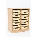 Flexi Regal M, auf Sockel + 16 flache Behälter, magnolia (Flexi 136)