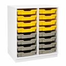 Regal M + 16 flache Behälter  (Quadro 295)