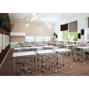 Mobiles Klassenzimmer mit mehreren Tafeln