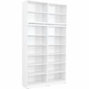 Regalwand, T 48, H 301, 2-reihig - weiss (Grande 40W)