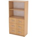 EXPO Kombi-Regal 152 mit 3 Schubladen, Buche